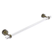  Pacific Grove Collection 24'' Shower Door Towel Bar with Smooth Accent in Antique Brass, 28'' W x 5-3/16'' D x 2-3/16'' H