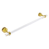  Pacific Grove Collection 24'' Shower Door Towel Bar with Smooth Accent in Polished Brass, 28'' W x 5-3/16'' D x 2-3/16'' H