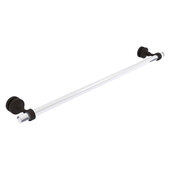  Pacific Grove Collection 30'' Shower Door Towel Bar with Smooth Accent in Oil Rubbed Bronze, 34'' W x 5-3/16'' D x 2-3/16'' H