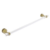  Pacific Grove Collection 30'' Shower Door Towel Bar with Smooth Accent in Satin Brass, 34'' W x 5-3/16'' D x 2-3/16'' H