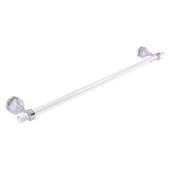  Pacific Grove Collection 30'' Shower Door Towel Bar with Smooth Accent in Satin Chrome, 34'' W x 5-3/16'' D x 2-3/16'' H