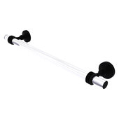  Pacific Grove Collection 18'' Towel Bar with Dotted Accents in Matte Black, 22'' W x 2-3/16'' D x 4'' H