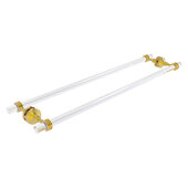  Pacific Grove Collection 30'' Back to Back Shower Door Towel Bar with Dotted Accents in Polished Brass, 34'' W x 8-11/16'' D x 2-3/16'' H
