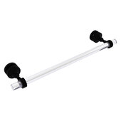  Pacific Grove Collection 18'' Shower Door Towel Bar with Dotted Accents in Matte Black, 22'' W x 5-3/16'' D x 2-3/16'' H