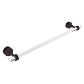  Pacific Grove Collection 24'' Shower Door Towel Bar with Dotted Accents in Antique Bronze, 28'' W x 5-3/16'' D x 2-3/16'' H