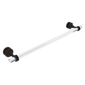  Pacific Grove Collection 24'' Shower Door Towel Bar with Dotted Accents in Oil Rubbed Bronze, 28'' W x 5-3/16'' D x 2-3/16'' H