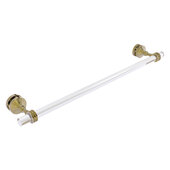  Pacific Grove Collection 24'' Shower Door Towel Bar with Dotted Accents in Unlacquered Brass, 28'' W x 5-3/16'' D x 2-3/16'' H