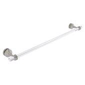  Pacific Grove Collection 30'' Shower Door Towel Bar with Dotted Accents in Satin Nickel, 34'' W x 5-3/16'' D x 2-3/16'' H