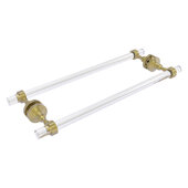  Pacific Grove Collection 18'' Back to Back Shower Door Towel Bar with Grooved Accents in Satin Brass, 22'' W x 8-11/16'' D x 2-3/16'' H