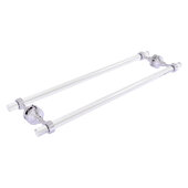  Pacific Grove Collection 24'' Back to Back Shower Door Towel Bar with Grooved Accents in Polished Chrome, 28'' W x 8-11/16'' D x 2-3/16'' H