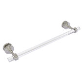  Pacific Grove Collection 18'' Shower Door Towel Bar with Grooved Accents in Satin Nickel, 22'' W x 5-3/16'' D x 2-3/16'' H