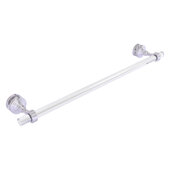  Pacific Grove Collection 24'' Shower Door Towel Bar with Grooved Accents in Satin Chrome, 28'' W x 5-3/16'' D x 2-3/16'' H