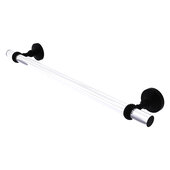  Pacific Grove Collection 24'' Towel Bar with Twisted Accents in Matte Black, 28'' W x 2-3/16'' D x 4'' H