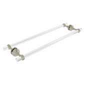  Pacific Grove Collection 24'' Back to Back Shower Door Towel Bar with Twisted Accents in Polished Nickel, 28'' W x 8-11/16'' D x 2-3/16'' H