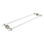  Pacific Grove Collection 30'' Back to Back Shower Door Towel Bar with Twisted Accents in Polished Nickel, 34'' W x 8-11/16'' D x 2-3/16'' H