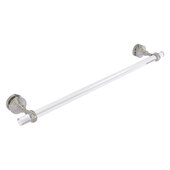  Pacific Grove Collection 24'' Shower Door Towel Bar with Twisted Accents in Satin Nickel, 28'' W x 5-3/16'' D x 2-3/16'' H