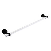  Pacific Grove Collection 30'' Shower Door Towel Bar with Twisted Accents in Matte Black, 34'' W x 5-3/16'' D x 2-3/16'' H