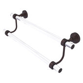  Pacific Grove Collection 18'' Double Towel Bar with Smooth Accent in Antique Bronze, 22'' W x 5-5/16'' D x 7-13/16'' H