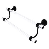  Pacific Grove Collection 18'' Double Towel Bar with Smooth Accent in Matte Black, 22'' W x 5-5/16'' D x 7-13/16'' H