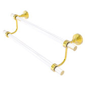  Pacific Grove Collection 18'' Double Towel Bar with Smooth Accent in Polished Brass, 22'' W x 5-5/16'' D x 7-13/16'' H