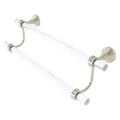  Pacific Grove Collection 18'' Double Towel Bar with Smooth Accent in Polished Nickel, 22'' W x 5-5/16'' D x 7-13/16'' H