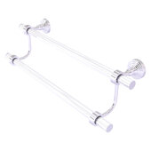  Pacific Grove Collection 18'' Double Towel Bar with Smooth Accent in Satin Chrome, 22'' W x 5-5/16'' D x 7-13/16'' H