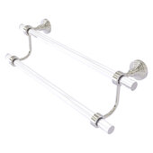  Pacific Grove Collection 18'' Double Towel Bar with Smooth Accent in Satin Nickel, 22'' W x 5-5/16'' D x 7-13/16'' H