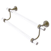  Pacific Grove Collection 24'' Double Towel Bar with Smooth Accent in Antique Brass, 28'' W x 5-5/16'' D x 7-13/16'' H