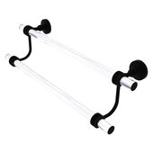  Pacific Grove Collection 18'' Double Towel Bar with Dotted Accents in Matte Black, 22'' W x 5-5/16'' D x 7-13/16'' H