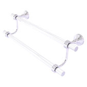  Pacific Grove Collection 18'' Double Towel Bar with Dotted Accents in Polished Chrome, 22'' W x 5-5/16'' D x 7-13/16'' H