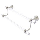  Pacific Grove Collection 18'' Double Towel Bar with Dotted Accents in Satin Nickel, 22'' W x 5-5/16'' D x 7-13/16'' H