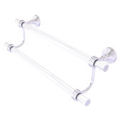  Pacific Grove Collection 30'' Double Towel Bar with Dotted Accents in Satin Chrome, 34'' W x 5-5/16'' D x 7-13/16'' H
