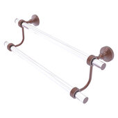  Pacific Grove Collection 18'' Double Towel Bar with Grooved Accents in Antique Copper, 22'' W x 5-5/16'' D x 7-13/16'' H