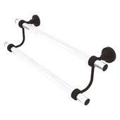  Pacific Grove Collection 18'' Double Towel Bar with Grooved Accents in Oil Rubbed Bronze, 22'' W x 5-5/16'' D x 7-13/16'' H