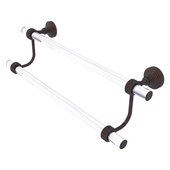  Pacific Grove Collection 18'' Double Towel Bar with Grooved Accents in Venetian Bronze, 22'' W x 5-5/16'' D x 7-13/16'' H