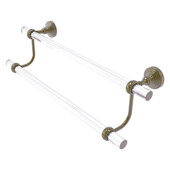  Pacific Grove Collection 18'' Double Towel Bar with Twisted Accents in Antique Brass, 22'' W x 5-5/16'' D x 7-13/16'' H