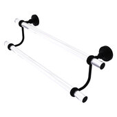  Pacific Grove Collection 18'' Double Towel Bar with Twisted Accents in Matte Black, 22'' W x 5-5/16'' D x 7-13/16'' H