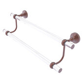  Pacific Grove Collection 18'' Double Towel Bar with Twisted Accents in Antique Copper, 22'' W x 5-5/16'' D x 7-13/16'' H