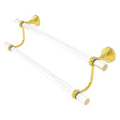  Pacific Grove Collection 18'' Double Towel Bar with Twisted Accents in Polished Brass, 22'' W x 5-5/16'' D x 7-13/16'' H