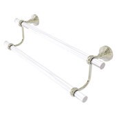  Pacific Grove Collection 18'' Double Towel Bar with Twisted Accents in Polished Nickel, 22'' W x 5-5/16'' D x 7-13/16'' H