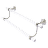  Pacific Grove Collection 18'' Double Towel Bar with Twisted Accents in Satin Nickel, 22'' W x 5-5/16'' D x 7-13/16'' H