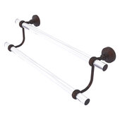  Pacific Grove Collection 18'' Double Towel Bar with Twisted Accents in Venetian Bronze, 22'' W x 5-5/16'' D x 7-13/16'' H