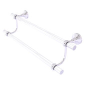 Pacific Grove Collection 24'' Double Towel Bar with Twisted Accents in Polished Chrome, 28'' W x 5-5/16'' D x 7-13/16'' H