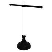 Pacific Grove Collection Free Standing Guest Towel Stand with Smooth Accent in Matte Black, 15'' W x 5-1/2'' D x 17-1/2'' H