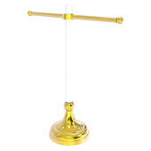  Pacific Grove Collection Free Standing Guest Towel Stand with Smooth Accent in Polished Brass, 15'' W x 5-1/2'' D x 17-1/2'' H