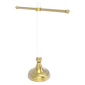  Pacific Grove Collection Free Standing Guest Towel Stand with Smooth Accent in Satin Brass, 15'' W x 5-1/2'' D x 17-1/2'' H