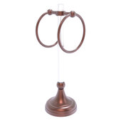  Pacific Grove Collection 2-Ring Vanity Top Guest Towel Ring with Smooth Accent in Antique Copper, 5-13/16'' W x 5-1/2'' D x 17-11/16'' H