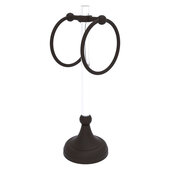  Pacific Grove Collection 2-Ring Vanity Top Guest Towel Ring with Smooth Accent in Oil Rubbed Bronze, 5-13/16'' W x 5-1/2'' D x 17-11/16'' H