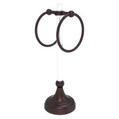  Pacific Grove Collection 2-Ring Vanity Top Guest Towel Ring with Dotted Accents in Antique Bronze, 5-13/16'' W x 5-1/2'' D x 17-11/16'' H