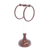  Pacific Grove Collection 2-Ring Vanity Top Guest Towel Ring with Grooved Accents in Antique Copper, 5-13/16'' W x 5-1/2'' D x 17-11/16'' H